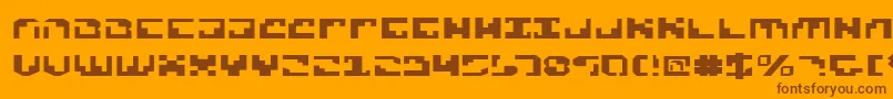 XenophobiaExpanded Font – Brown Fonts on Orange Background