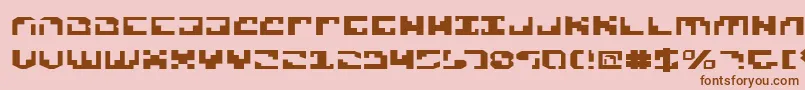 XenophobiaExpanded Font – Brown Fonts on Pink Background