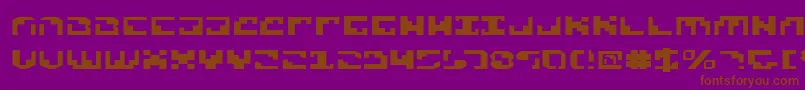 XenophobiaExpanded Font – Brown Fonts on Purple Background