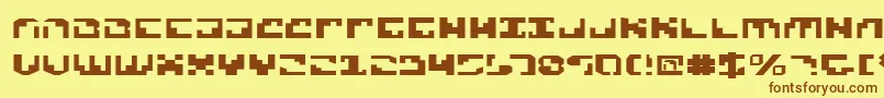 XenophobiaExpanded Font – Brown Fonts on Yellow Background