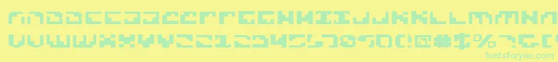 XenophobiaExpanded Font – Green Fonts on Yellow Background