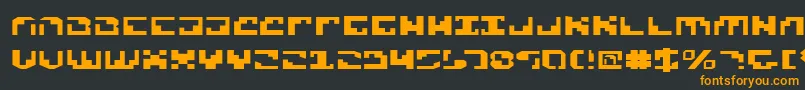 XenophobiaExpanded Font – Orange Fonts on Black Background