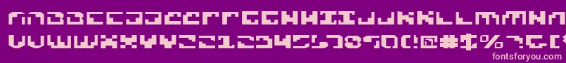 XenophobiaExpanded Font – Pink Fonts on Purple Background