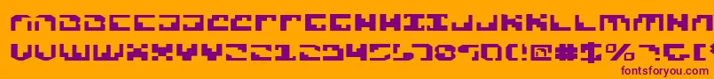 XenophobiaExpanded Font – Purple Fonts on Orange Background