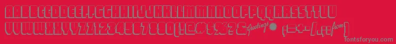 Vacationpostcardnf Font – Gray Fonts on Red Background