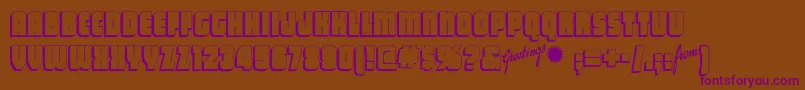 Vacationpostcardnf Font – Purple Fonts on Brown Background