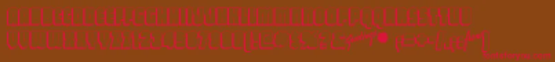 Vacationpostcardnf Font – Red Fonts on Brown Background