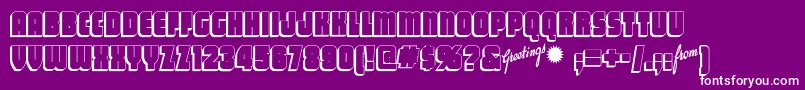 Vacationpostcardnf Font – White Fonts on Purple Background