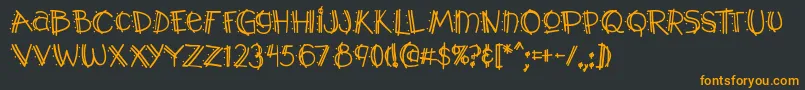 Y2kpma Font – Orange Fonts on Black Background