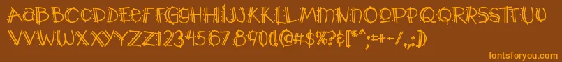 Y2kpma Font – Orange Fonts on Brown Background