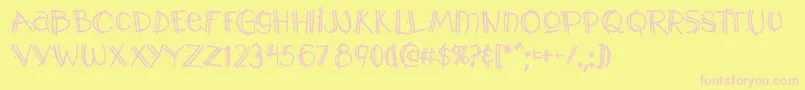 Y2kpma Font – Pink Fonts on Yellow Background