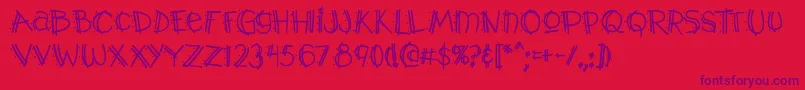 Y2kpma Font – Purple Fonts on Red Background