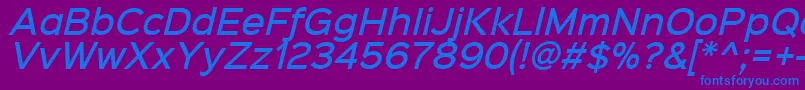 fuente Sinkinsans500mediumitalic – Fuentes Azules Sobre Fondo Morado