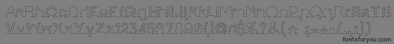 フォントIamonlinewithuDashed – 黒い文字の灰色の背景