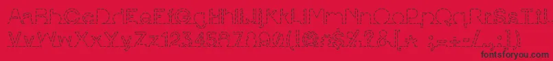 IamonlinewithuDashed Font – Black Fonts on Red Background