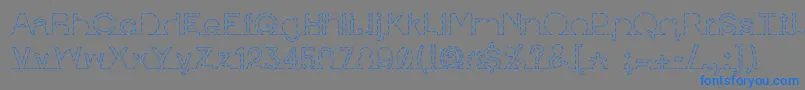 IamonlinewithuDashed Font – Blue Fonts on Gray Background