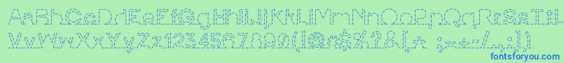 IamonlinewithuDashed Font – Blue Fonts on Green Background