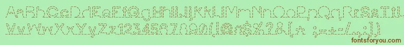 IamonlinewithuDashed Font – Brown Fonts on Green Background