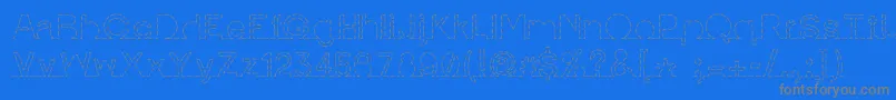 IamonlinewithuDashed Font – Gray Fonts on Blue Background