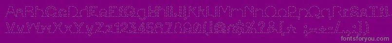 IamonlinewithuDashed Font – Gray Fonts on Purple Background