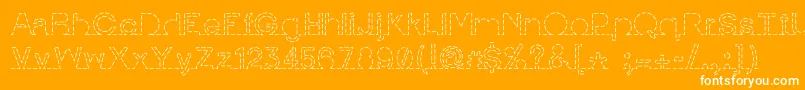 IamonlinewithuDashed Font – White Fonts on Orange Background