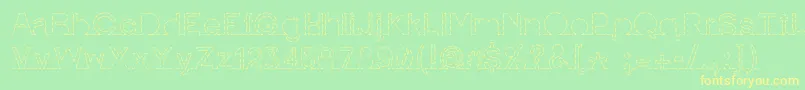 IamonlinewithuDashed Font – Yellow Fonts on Green Background