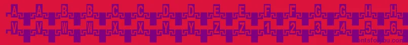 Zipper Font – Purple Fonts on Red Background