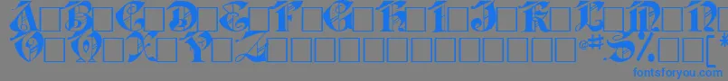 フォントJabaRegular – 灰色の背景に青い文字