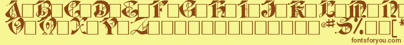 JabaRegular Font – Brown Fonts on Yellow Background