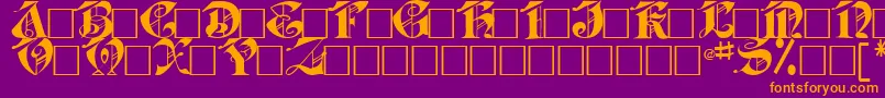 Шрифт JabaRegular – оранжевые шрифты на фиолетовом фоне