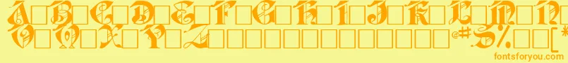JabaRegular Font – Orange Fonts on Yellow Background