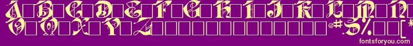JabaRegular Font – Yellow Fonts on Purple Background