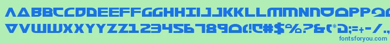 Morsenkv2c Font – Blue Fonts on Green Background