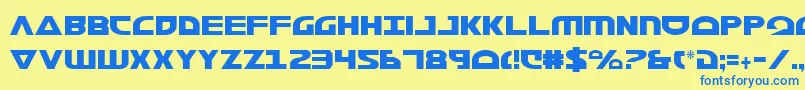 Morsenkv2c Font – Blue Fonts on Yellow Background