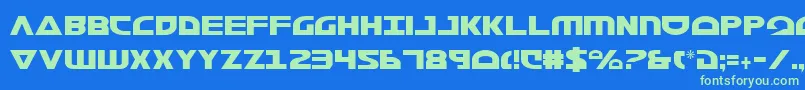 Morsenkv2c Font – Green Fonts on Blue Background