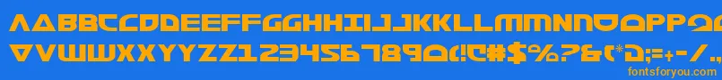 Morsenkv2c Font – Orange Fonts on Blue Background
