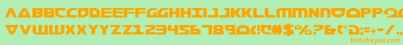 Morsenkv2c-Schriftart – Orangefarbene Schriften auf grünem Hintergrund