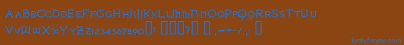 More about IronLeagueSmallcapsBold Font IronLeagueSmallcapsBold Font – Blue Fonts on Brown Background
