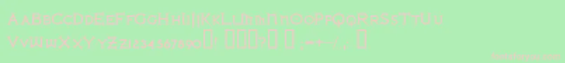 IronLeagueSmallcapsBold Font – Pink Fonts on Green Background