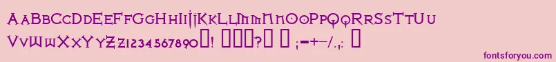 IronLeagueSmallcapsBold Font – Purple Fonts on Pink Background