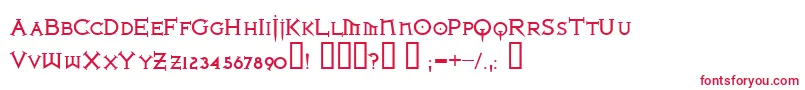 IronLeagueSmallcapsBold Font – Red Fonts on White Background