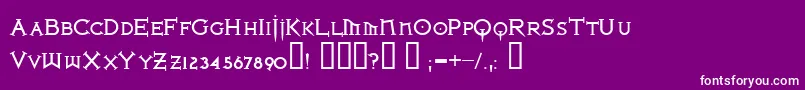 IronLeagueSmallcapsBold Font – White Fonts on Purple Background