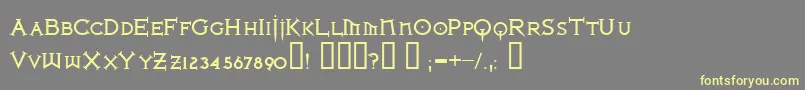 IronLeagueSmallcapsBold Font – Yellow Fonts on Gray Background