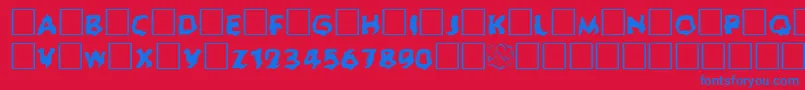 フォントGhoul – 赤い背景に青い文字