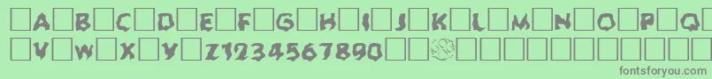 Ghoul Font – Gray Fonts on Green Background