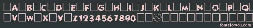 フォントGhoul – 黒い背景にピンクのフォント