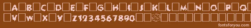 フォントGhoul – 茶色の背景にピンクのフォント