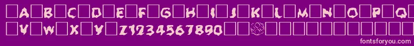 Ghoul-fontti – vaaleanpunaiset fontit violetilla taustalla