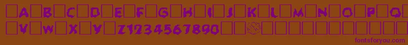 Ghoul-fontti – violetit fontit ruskealla taustalla