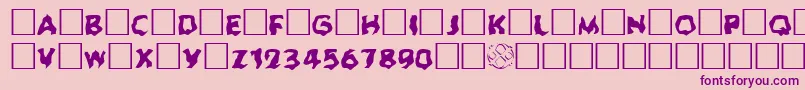 Ghoul Font – Purple Fonts on Pink Background
